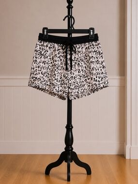 Bare Necessities Soft Leopard Printed Satin Shorts